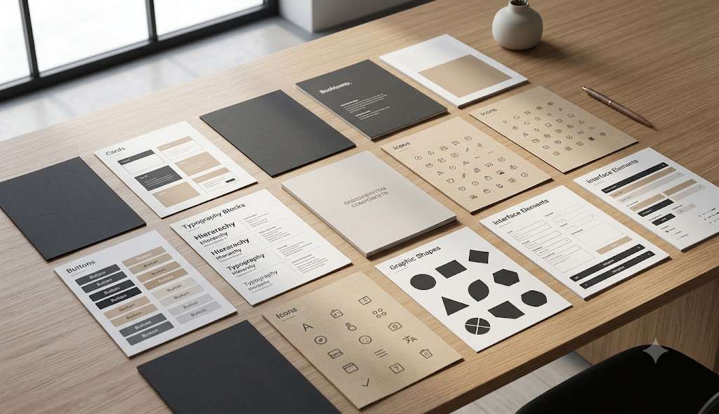 Reusable components in a brand design system