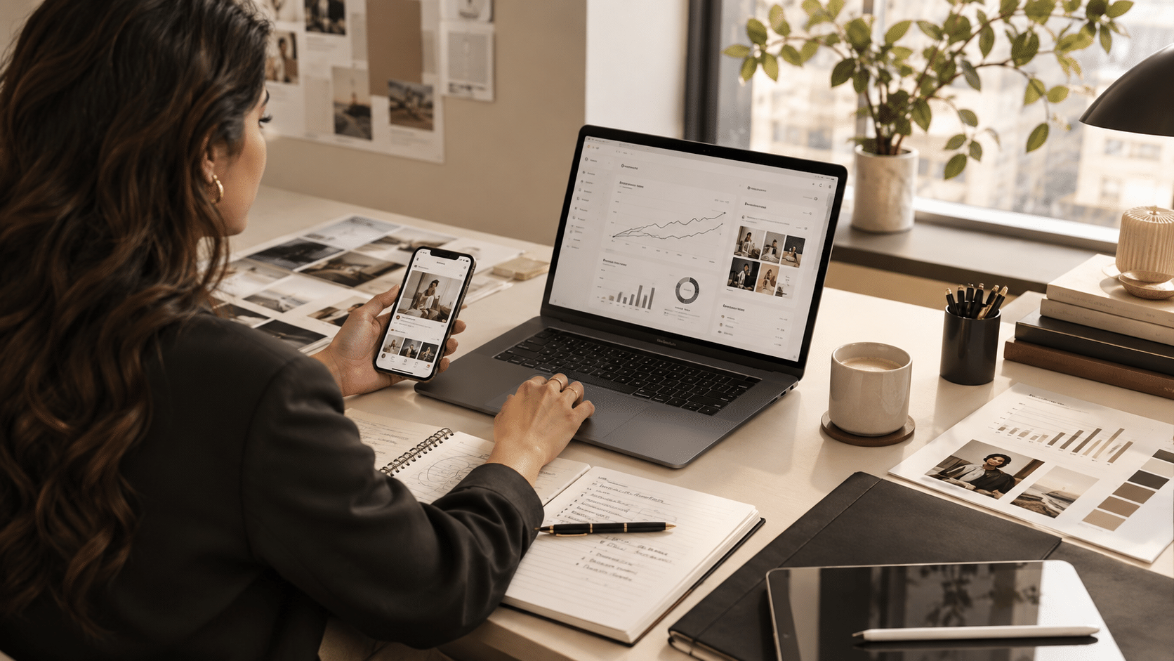 Indian marketing strategist using AI-assisted tools for digital marketing